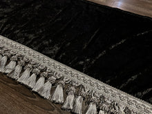 Load image into Gallery viewer, Black Crushed Velvet With Silver/Jewel Tassel
