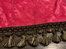 Load image into Gallery viewer, Hot Pink Crushed Velvet With Black/Gold Tassel
