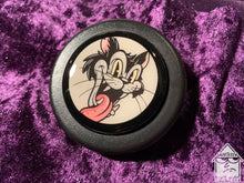 Load image into Gallery viewer, Handmade Crazy Cat Horn Button
